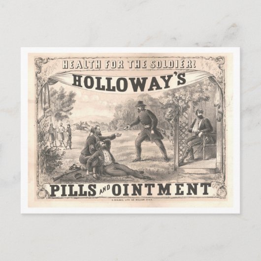 Lithograaf Patent Medicine Advertentie Briefkaart (Voorkant)