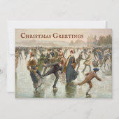  lithograaf voor kerstmis met ijsberen feestdagenkaart (Voorkant)