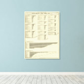 lithografie - grafiekproducten in steden canvas afdruk (Insitu (Houten vloer))