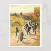 lithografie van Cycling Group Briefkaart (Voorkant)
