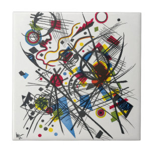 Lithografie voor Vierte Bauhausmappe door Kandinsk Tegeltje