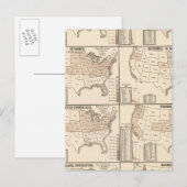 lithografische kaarten van denominatiestatistieken (Voorkant / Achterkant)