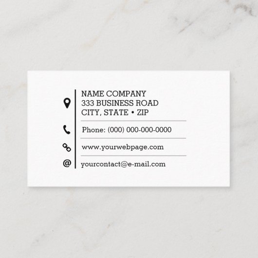 Lithografische printer visitekaartje (Achterkant)