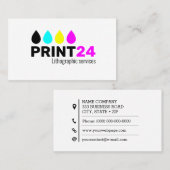 Lithografische printer visitekaartje (Voorkant / Achterkant)