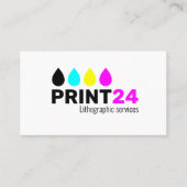 Lithografische printer visitekaartje (Voorkant)