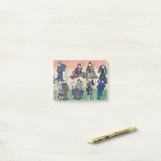 lithografische triptych, Chotto Hitokuchi Post-it® Notes (Op bureau)