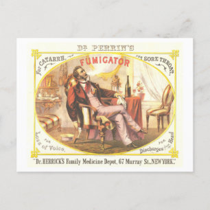  Lithograph Advertentie: Gezondheidsfumigator Briefkaart