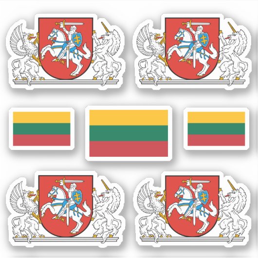 Lithouwse wapen en vlag Sticker (Voorkant)