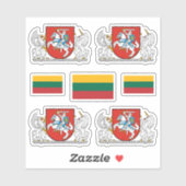 Lithouwse wapen en vlag Sticker (Vel)
