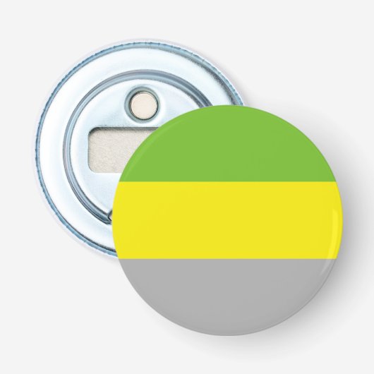 Lithromantische Pride-vlag Button Flesopener (Voorkant)