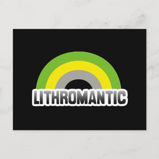 Lithromantische trots briefkaart (Voorkant)