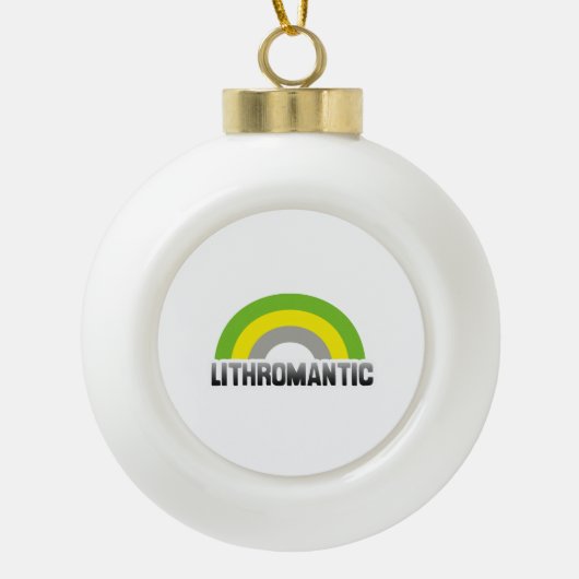 Lithromantische trots keramische bal ornament (Voorkant)