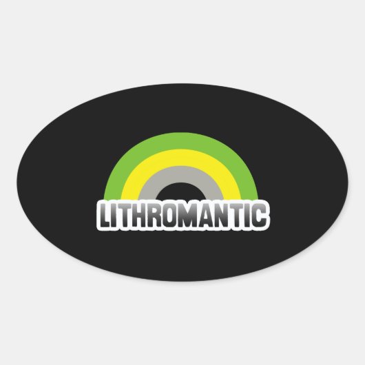 Lithromantische trots ovale sticker (Voorkant)