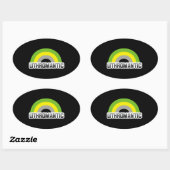 Lithromantische trots ovale sticker (Vel)