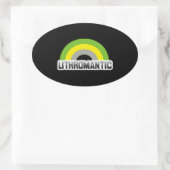 Lithromantische trots ovale sticker (Tas)