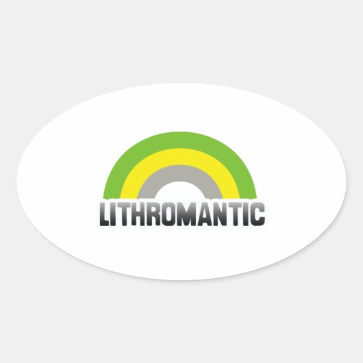 Lithromantische trots ovale sticker (Voorkant)