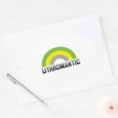 Lithromantische trots ovale sticker (Envelop)