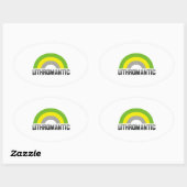 Lithromantische trots ovale sticker (Vel)