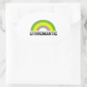 Lithromantische trots ovale sticker (Tas)