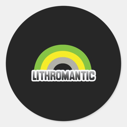 Lithromantische trots ronde sticker (Voorkant)