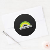 Lithromantische trots ronde sticker (Envelop)