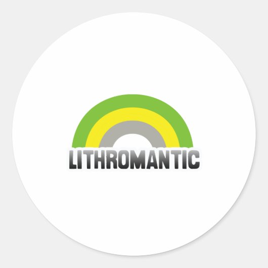 Lithromantische trots ronde sticker (Voorkant)