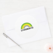 Lithromantische trots ronde sticker (Envelop)