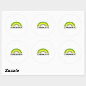 Lithromantische trots ronde sticker (Vel)