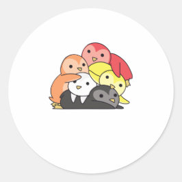 Lithsexuele vlag Pride Lgbtq Cute Penguin Ronde Sticker