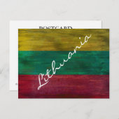 Lithuania distressed Lithuanian flag Briefkaart (Voorkant / Achterkant)