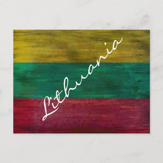 Lithuania distressed Lithuanian flag Briefkaart (Voorkant)