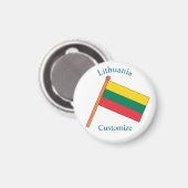 Lithuania Land Vlag Thunder_Cove Magneet (Voorkant / Achterkant)