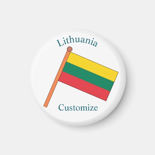 Lithuania Land Vlag Thunder_Cove Magneet (Voorkant)