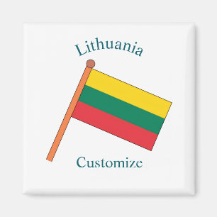 Lithuania Landenvlag Thunder_Cove Magneet