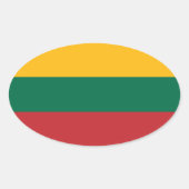 Lithuania Ovale Sticker (Voorkant)
