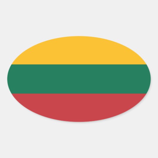 Lithuania Ovale Sticker (Voorkant)