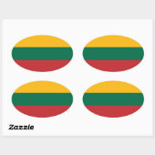 Lithuania Ovale Sticker (Vel)