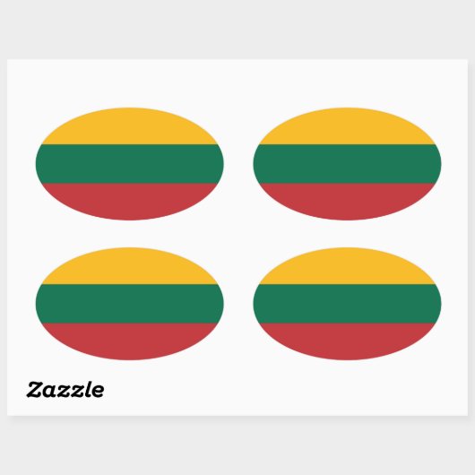 Lithuania Ovale Sticker (Vel)