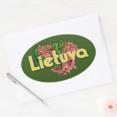 Lithuania Ovale Sticker (Envelop)