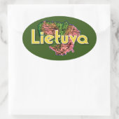 Lithuania Ovale Sticker (Tas)