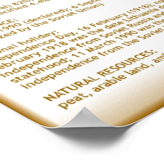 Lithuania Poster (Hoek)