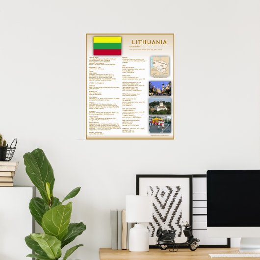Lithuania Poster (Thuiskantoor)