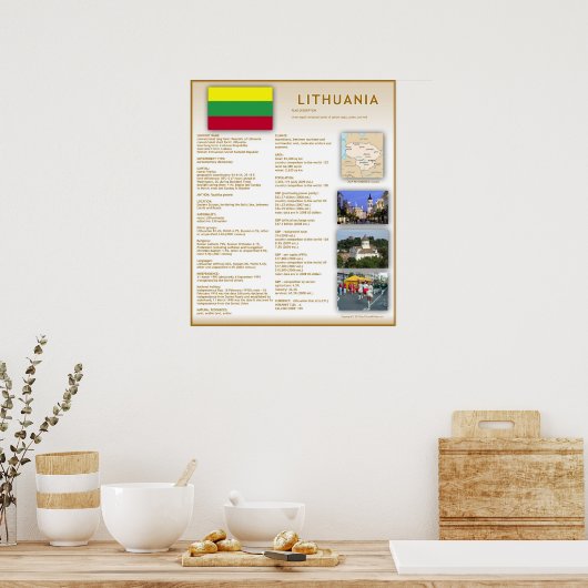 Lithuania Poster (Keuken)
