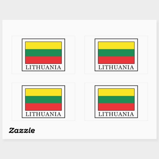 Lithuania Rechthoekige Sticker (Vel)