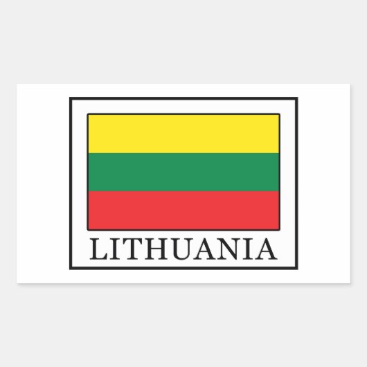 Lithuania Rechthoekige Sticker (Voorkant)