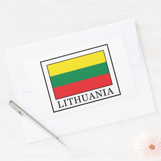 Lithuania Rechthoekige Sticker (Envelop)