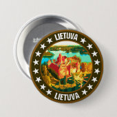 Lithuania Ronde Button 7,6 Cm (Voorkant /achterkant)