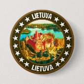 Lithuania Ronde Button 7,6 Cm (Voorkant)