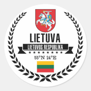 Lithuania Ronde Sticker