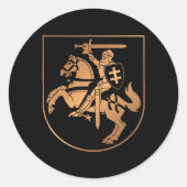 Lithuania Ronde Sticker (Voorkant)